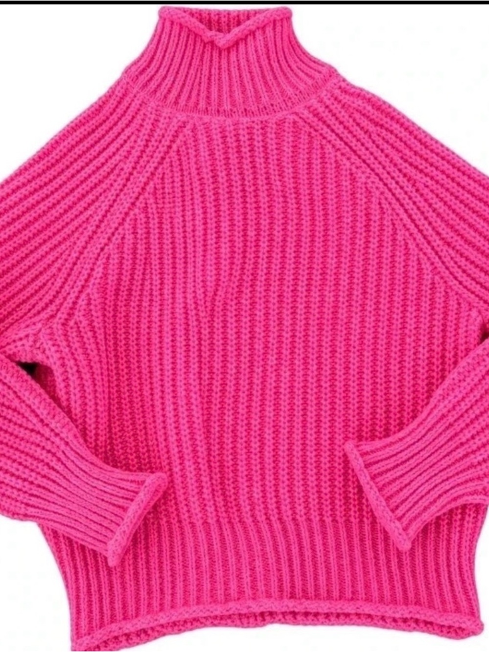Jon&Anna Women’s Chunky Turtleneck Sweater - Hot Pink NWT